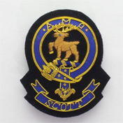 Clan Crest Badge, Hand Embroidered, Clan Scott
